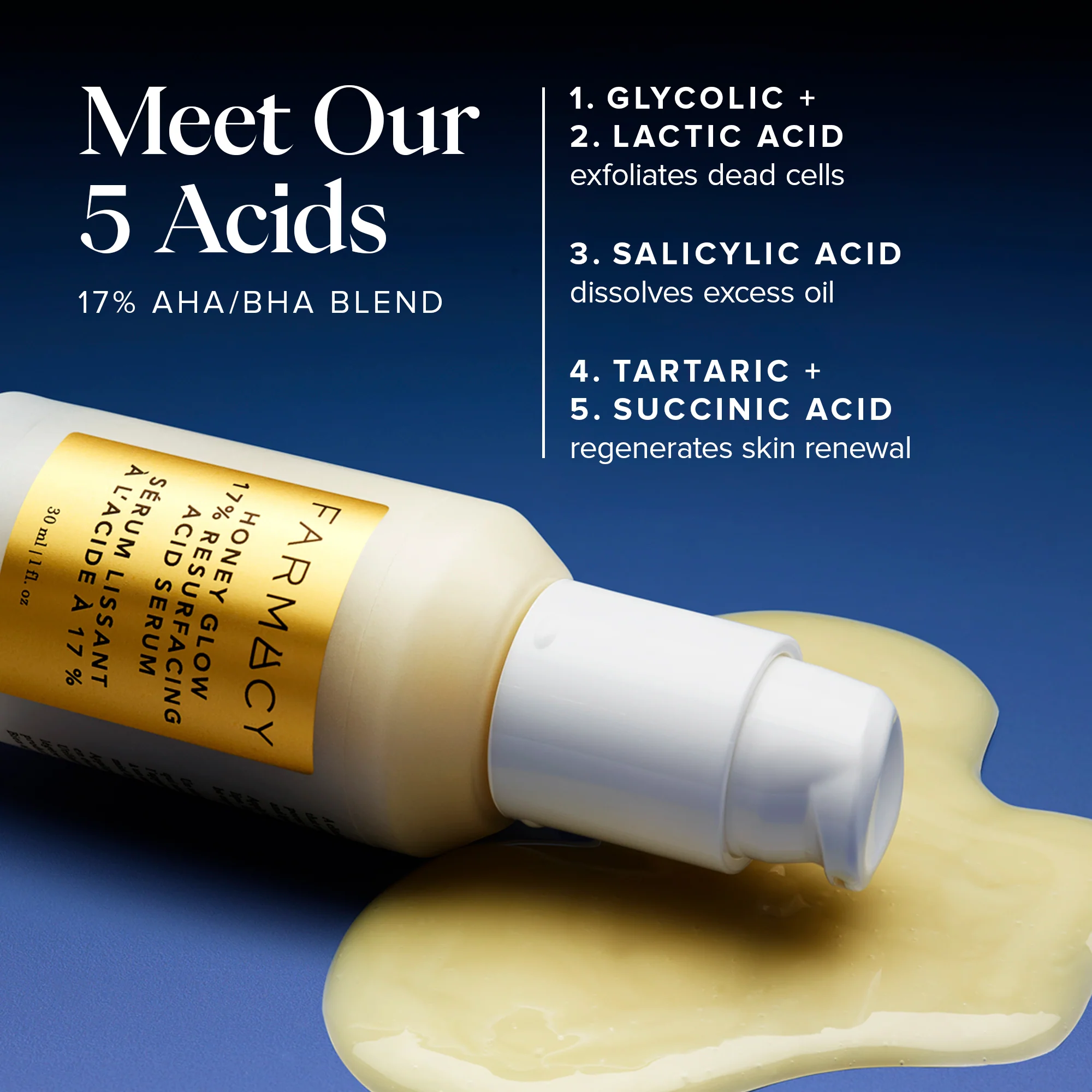 Honey Glow 17% AHA + BHA Resurfacing Acid Serum Trial Size - Image 6